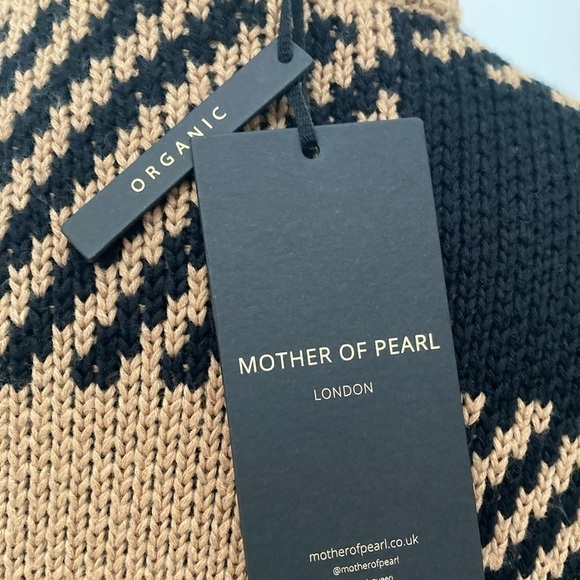 Mother of Pearl Blake Checked Organic Cotton Cardigan Sweater NWT - Picture 9 of 15